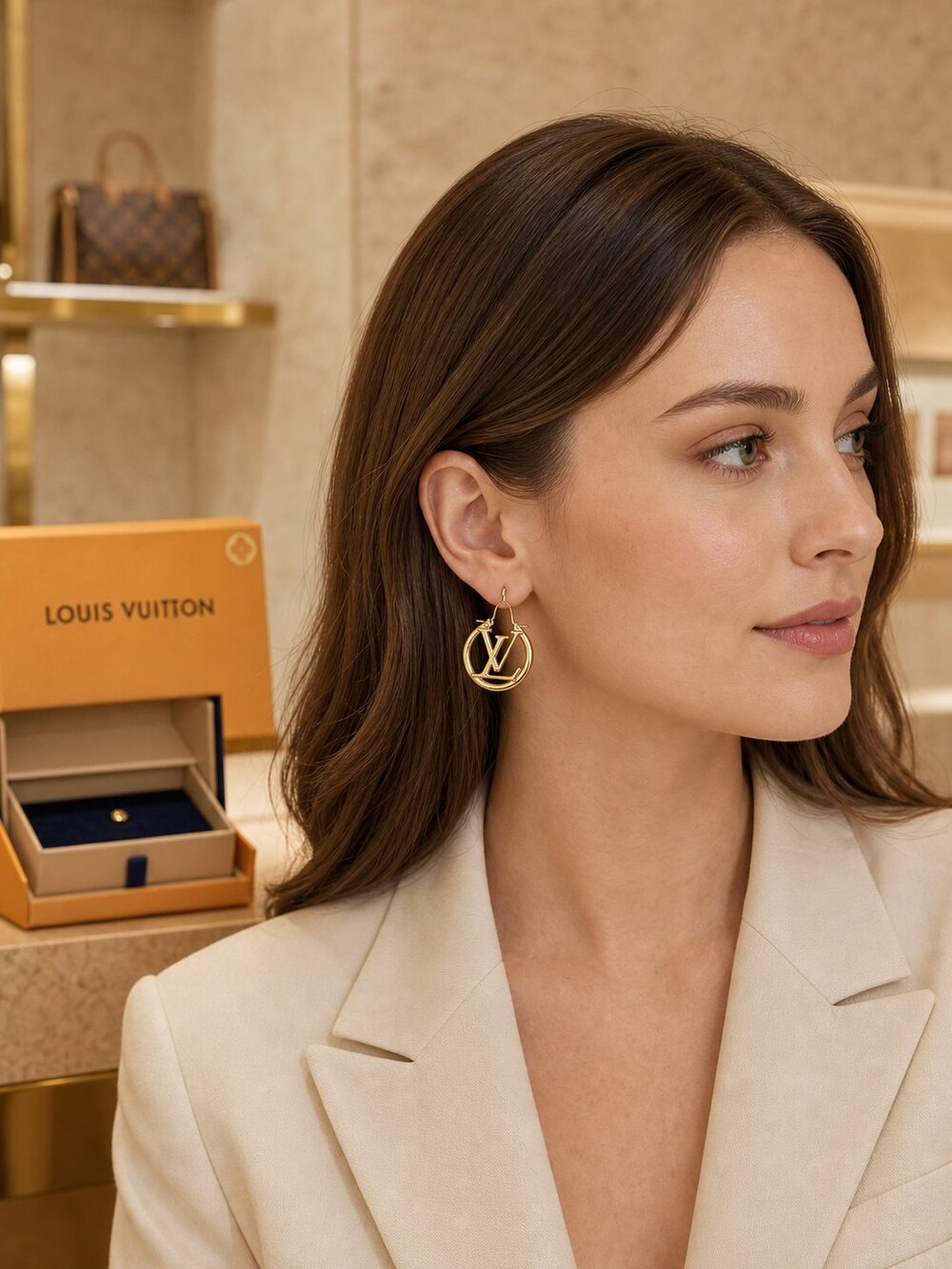 Louis Vuitton Signature Earrings Style 1 | New with Box - Picture 9 of 9